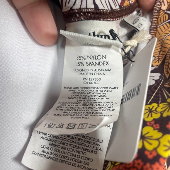 Rhythm Free People Small Sun Dance Long Sleeves One Piece Rash Guard Long Sleeve - Picture 10 of 13